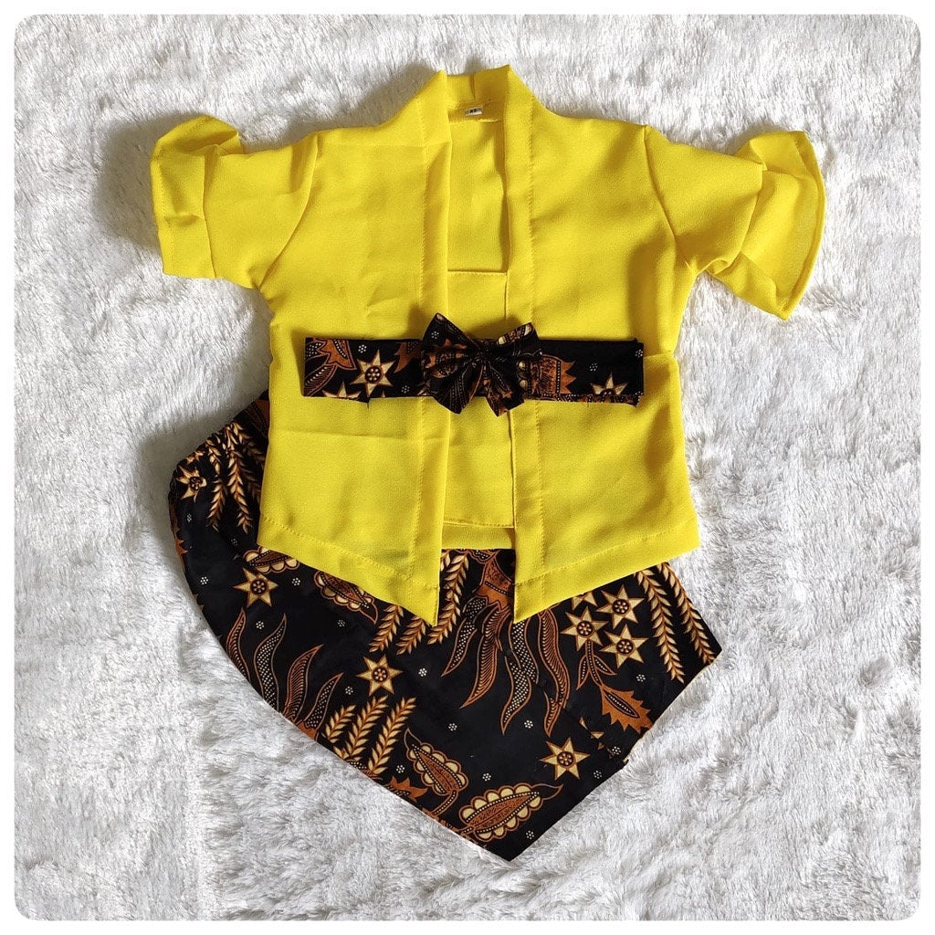 SIFON KUTUBARU Baby Kebaya Set with Long Batik Skirt | Traditional Outfit (0–2.5 Years)