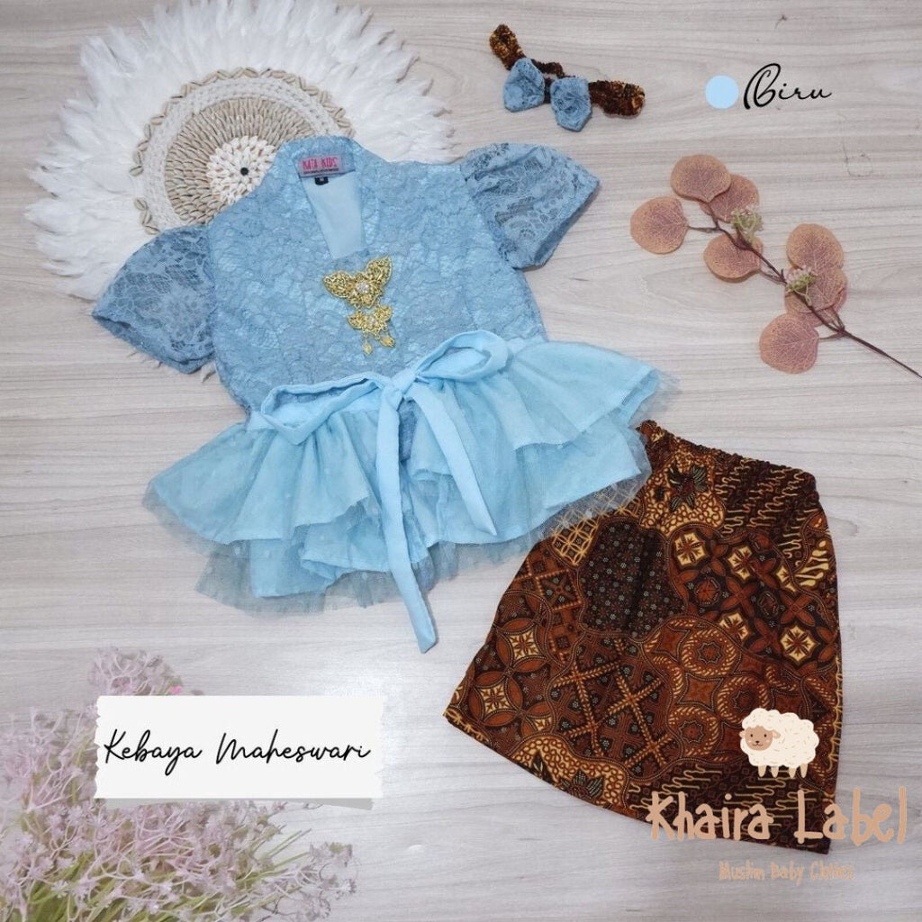MAHESWARI Baby Kebaya Batik Set | Traditional Outfit (0–12 Months)