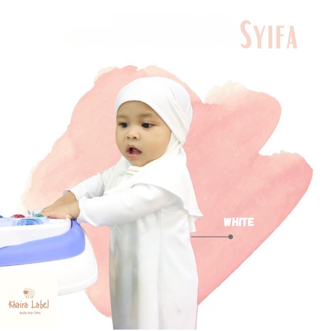 SYIFA Baby Girl Muslim Dress Set | Abaya & Hijab Outfit for 0–3 Years