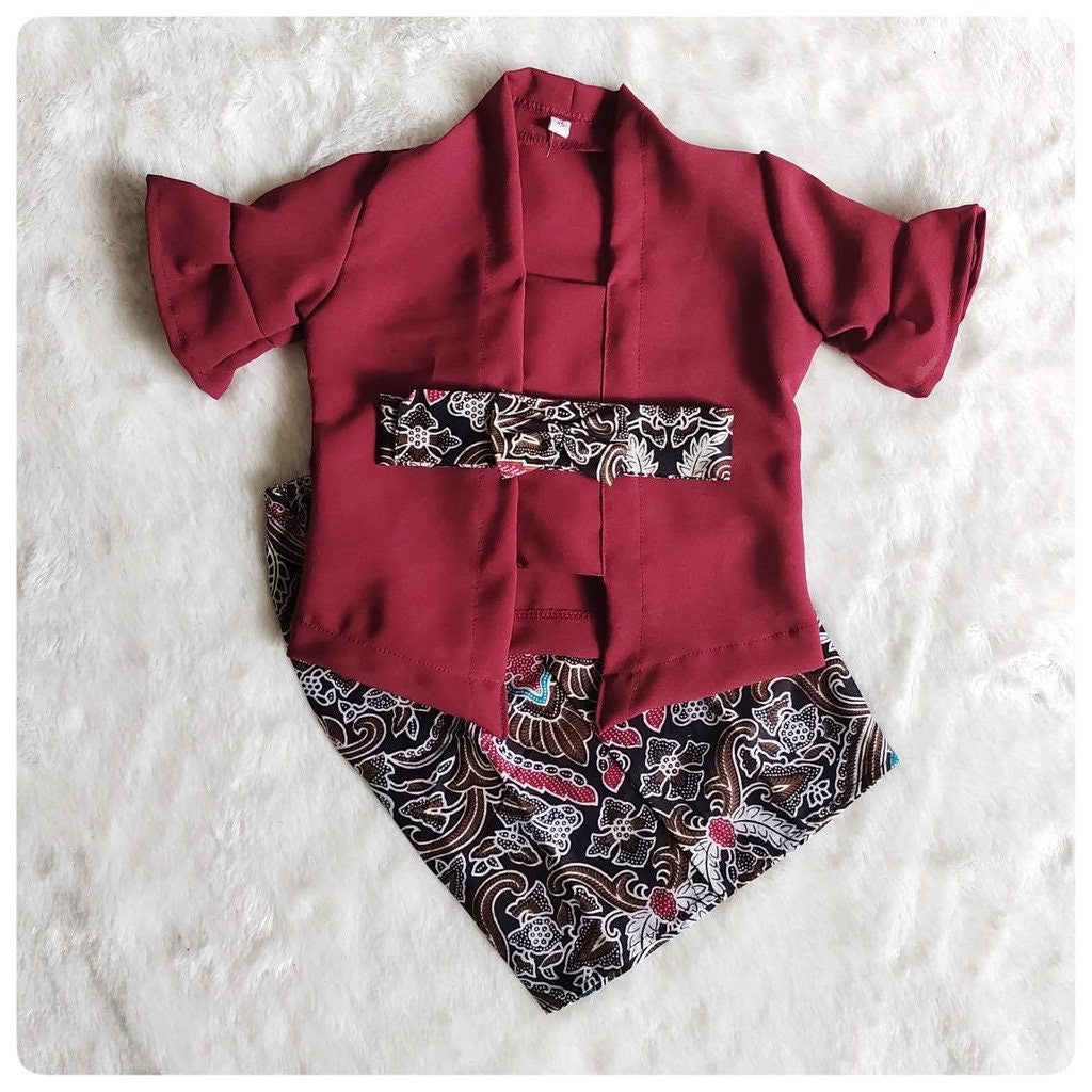 SIFON KUTUBARU Baby Kebaya Set with Long Batik Skirt | Traditional Outfit (0–2.5 Years)