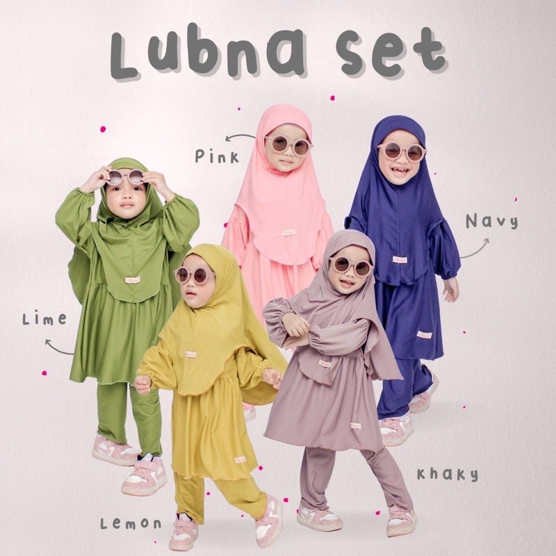 LUBNA Baby Tunic & Hijab Set | Muslim Outfit for Girls (0–3 Years)