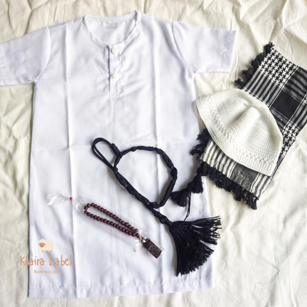 SHALIH Baby Boy Thobe Set | Saudi Style for Ramadan & Eid (0–2 Years)