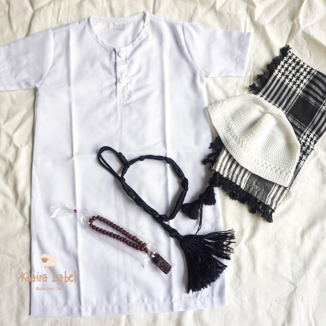 SHALIH Baby Boy Thobe Set | Saudi Style for Ramadan & Eid (0–2 Years)