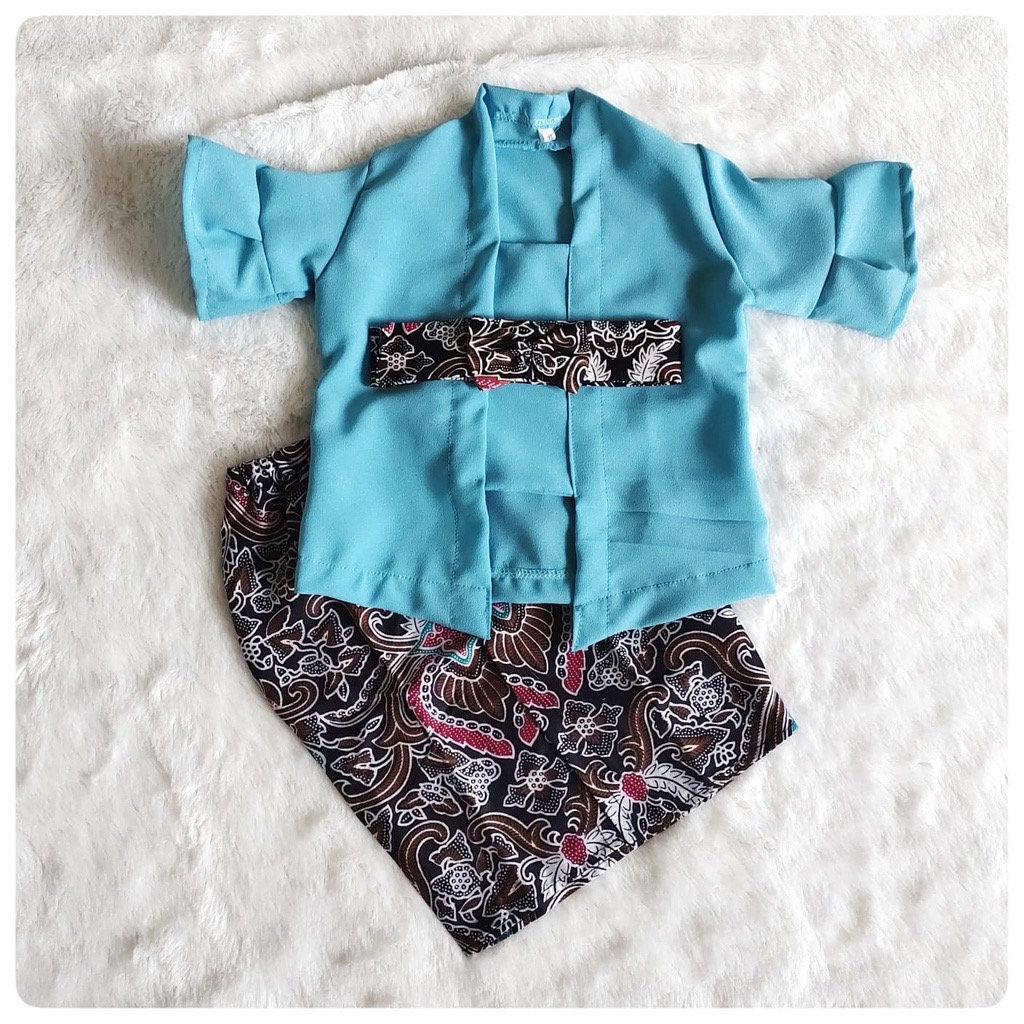 SIFON KUTUBARU Baby Kebaya Set with Long Batik Skirt | Traditional Outfit (0–2.5 Years)