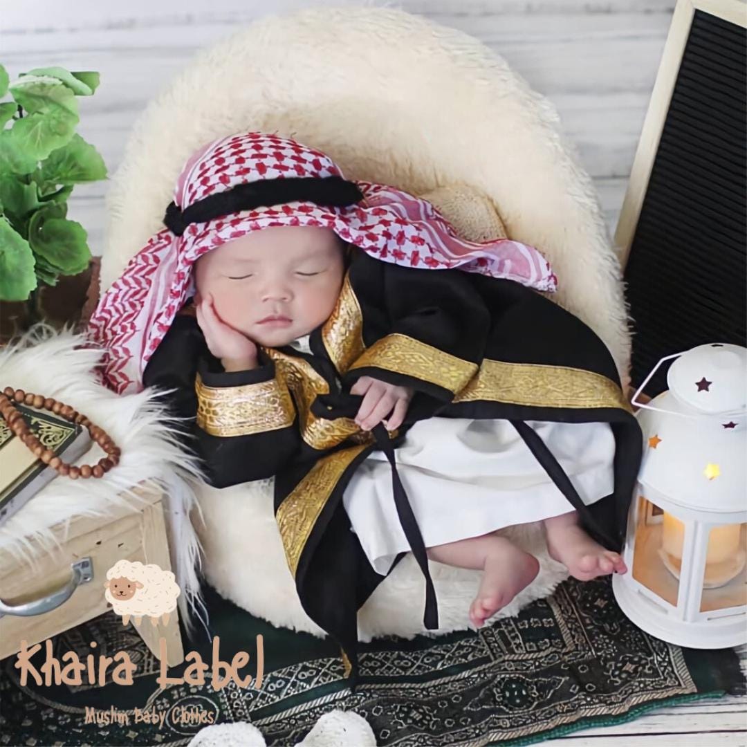 ASYKAR Baby Boy Thobe Set | Arabian Outfit for Ramadan & Eid