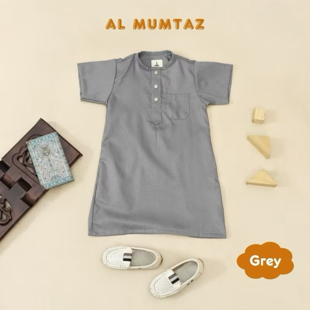 MUMTAZ Baby Boy Short Sleeve Khamis | Arabian Thobe (0–24 Months)