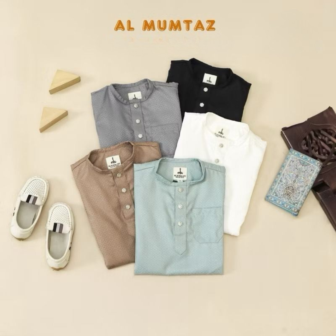 MUMTAZ Baby Boy Short Sleeve Khamis | Arabian Thobe (0–24 Months)