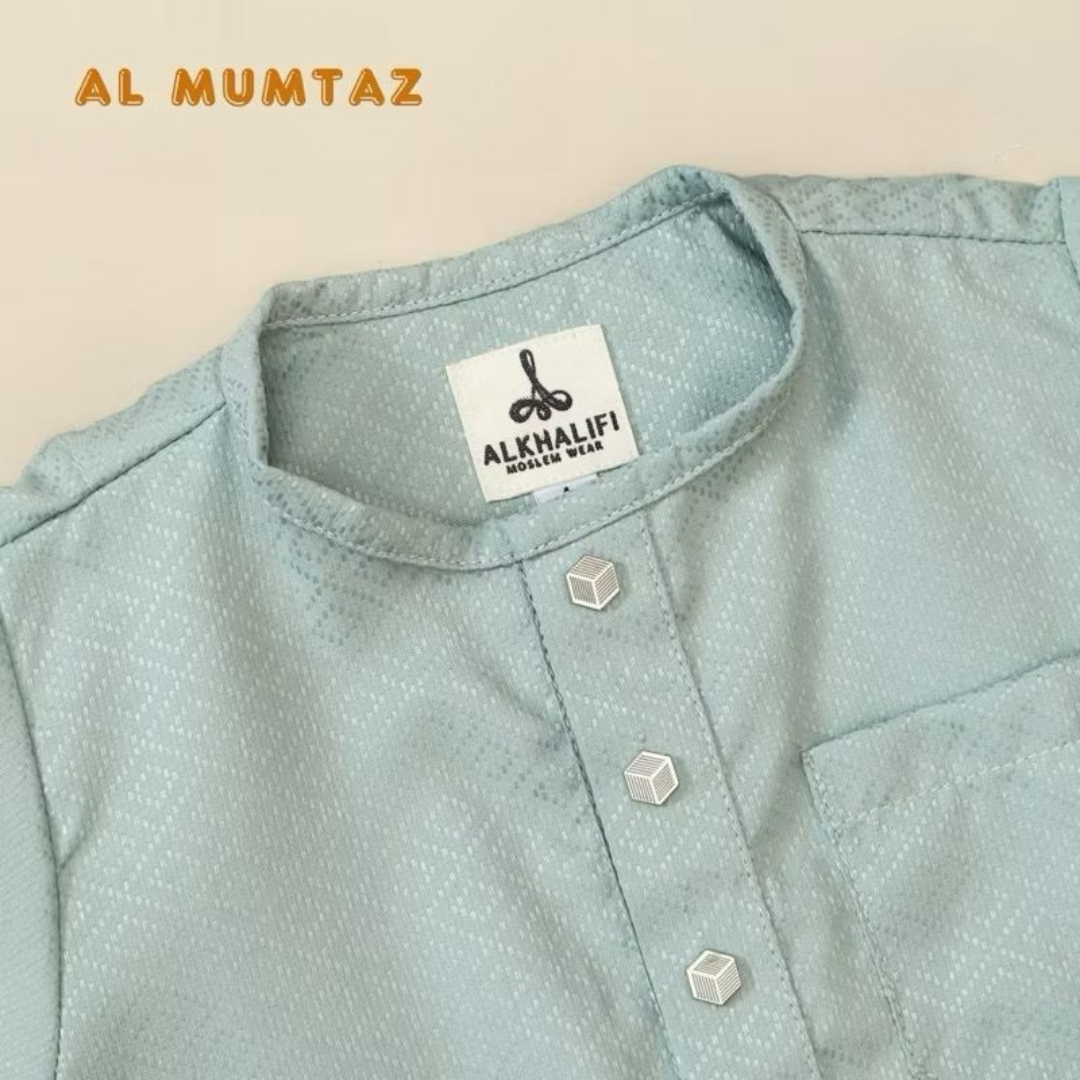 MUMTAZ Baby Boy Short Sleeve Khamis | Arabian Thobe (0–24 Months)