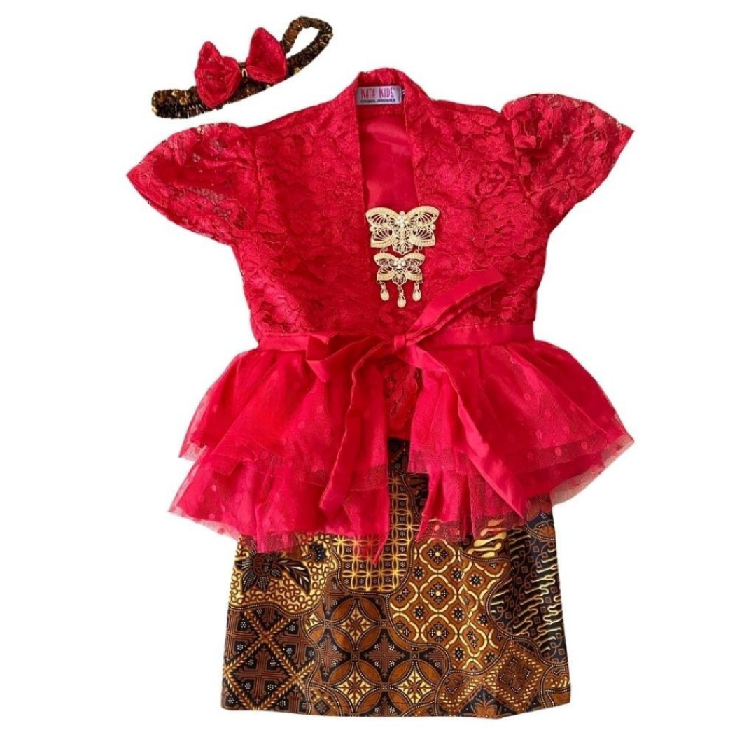 MAHESWARI Baby Kebaya Batik Set | Traditional Outfit (0–12 Months)
