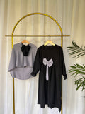 HASNA Baby Abaya Set with Ribbon & Bonnet | Eid & Ramadan Outfit (2–5Y)