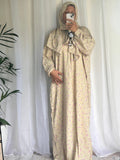 Floral Prayer Dress with Attached Hijab | Lightweight Modest Mukena for Women & Kids