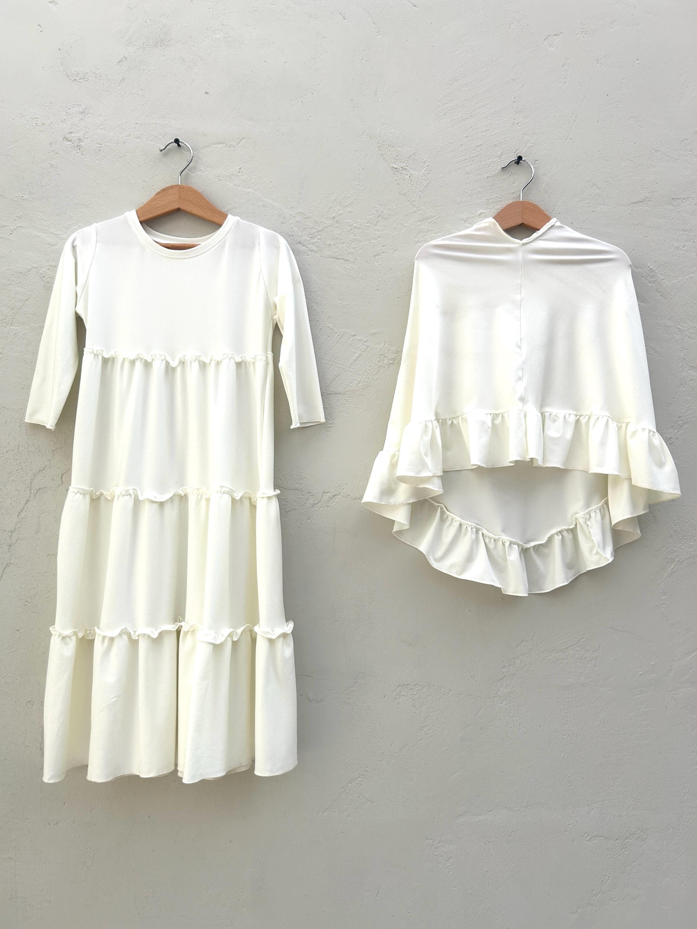 Ruffle Baby Abaya Hijab Set | Muslim Modest Outfit for Girls (0–5 Years)