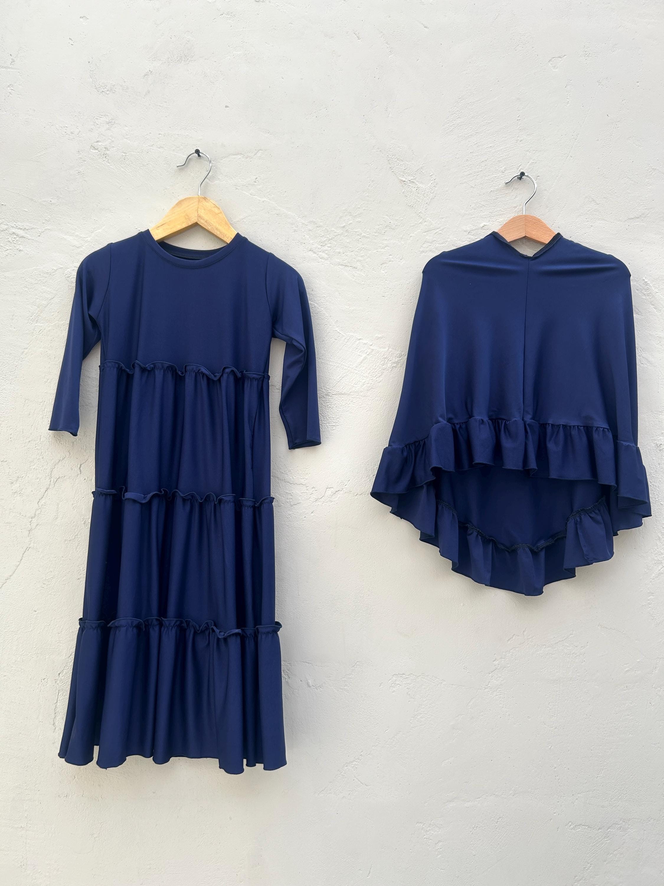 Ruffle Baby Abaya Hijab Set | Muslim Modest Outfit for Girls (0–5 Years)