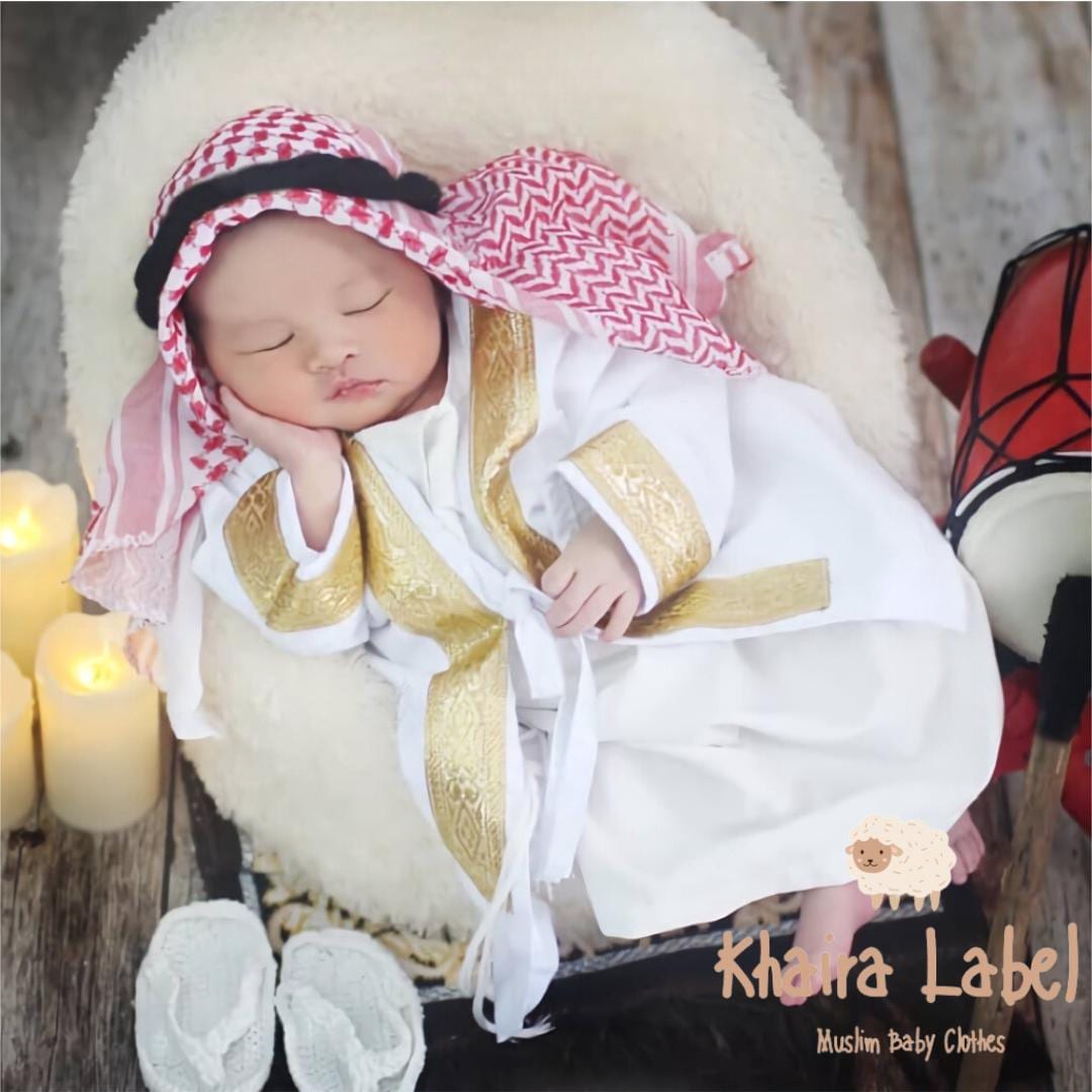 ASYKAR Baby Boy Thobe Set | Arabian Outfit for Ramadan & Eid