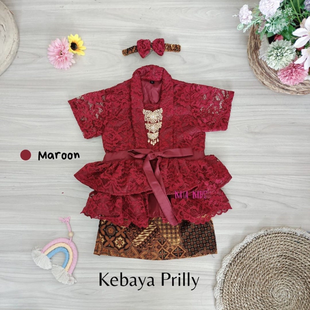 PRILLY Baby Kebaya Batik Set | Traditional Outfit (0–12 Months)