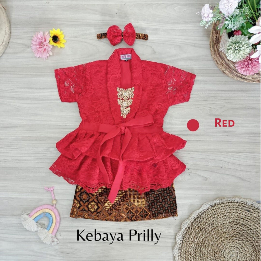 PRILLY Baby Kebaya Batik Set | Traditional Outfit (0–12 Months)