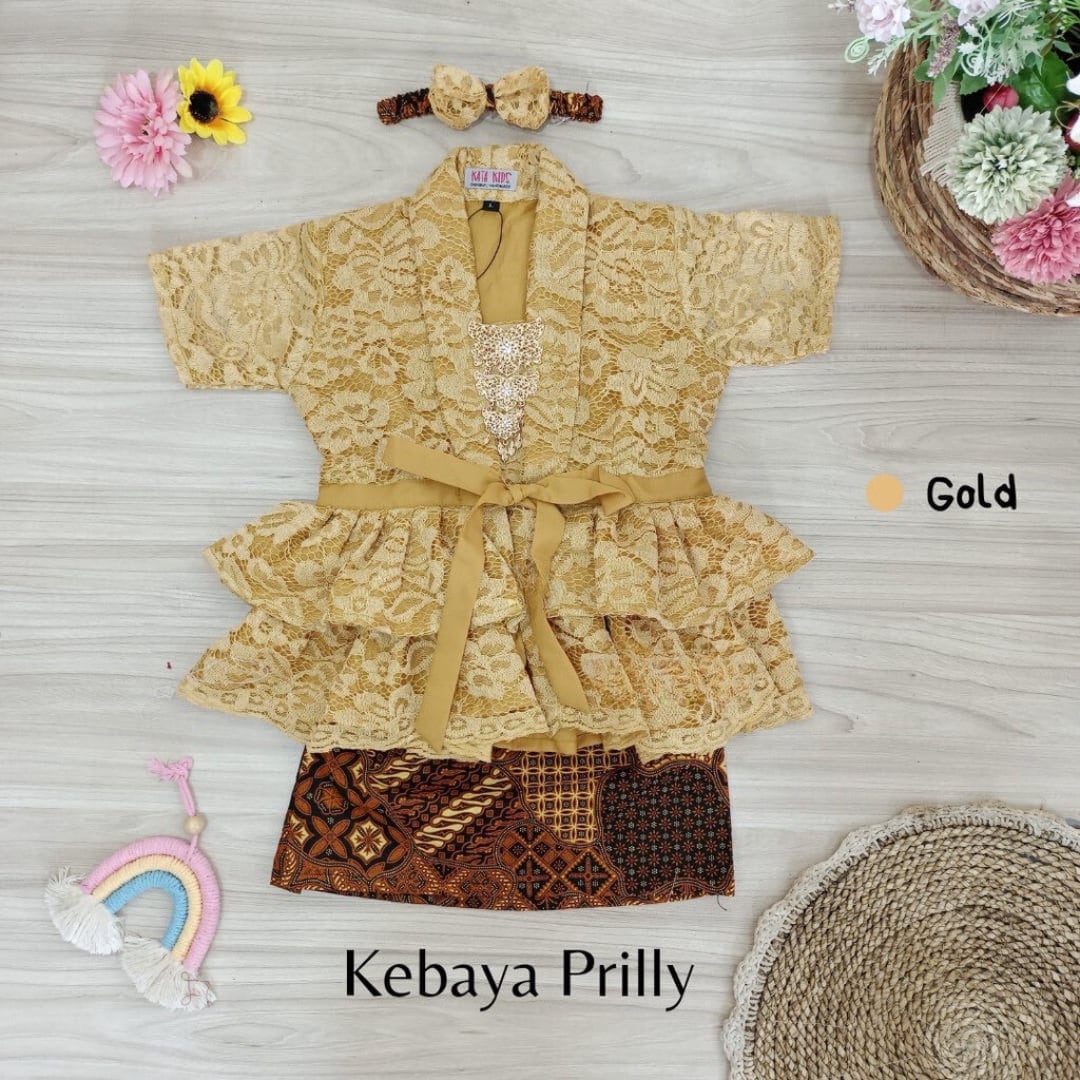 PRILLY Baby Kebaya Batik Set | Traditional Outfit (0–12 Months)