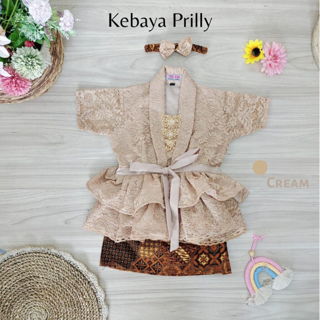 PRILLY Baby Kebaya Batik Set | Traditional Outfit (0–12 Months)