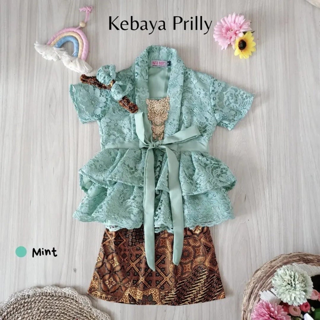 PRILLY Baby Kebaya Batik Set | Traditional Outfit (0–12 Months)