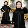 Mommy & Me Black Abaya Set with Hijab | Mother–Daughter Matching Outfit for Eid & Ramadan