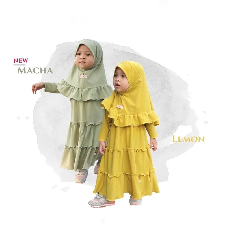 Ruffle Baby Abaya Hijab Set | Muslim Modest Outfit for Girls (0–5 Years)