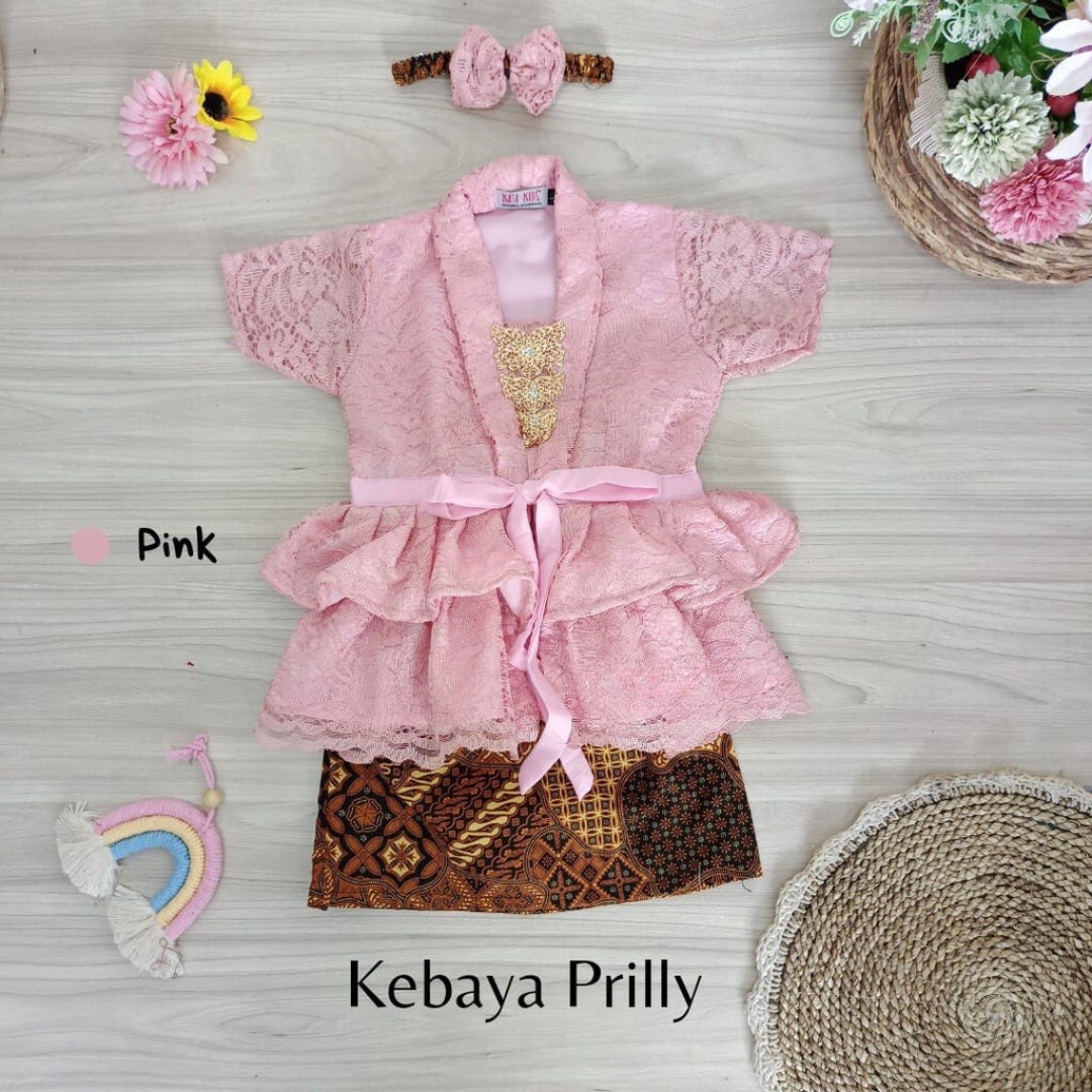 PRILLY Baby Kebaya Batik Set | Traditional Outfit (0–12 Months)