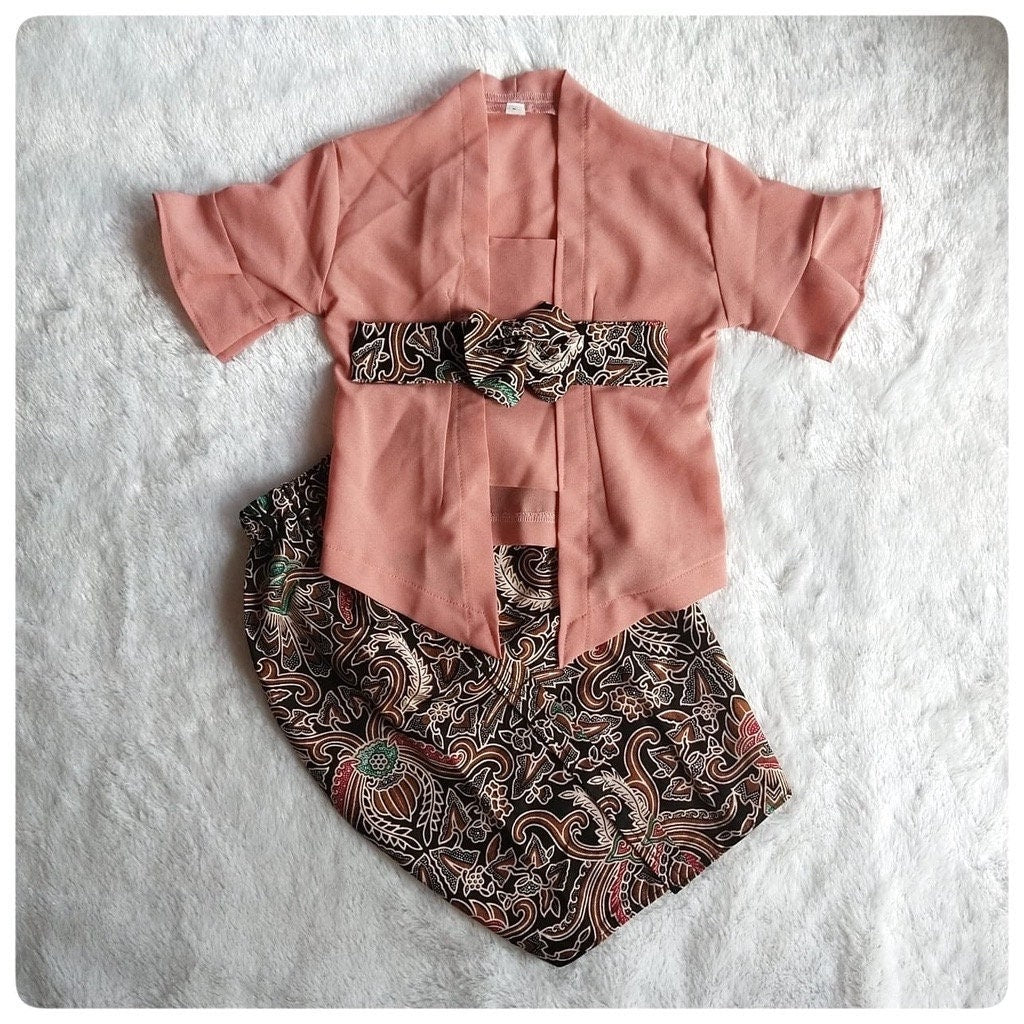 SIFON KUTUBARU Baby Kebaya Set with Long Batik Skirt | Traditional Outfit (0–2.5 Years)