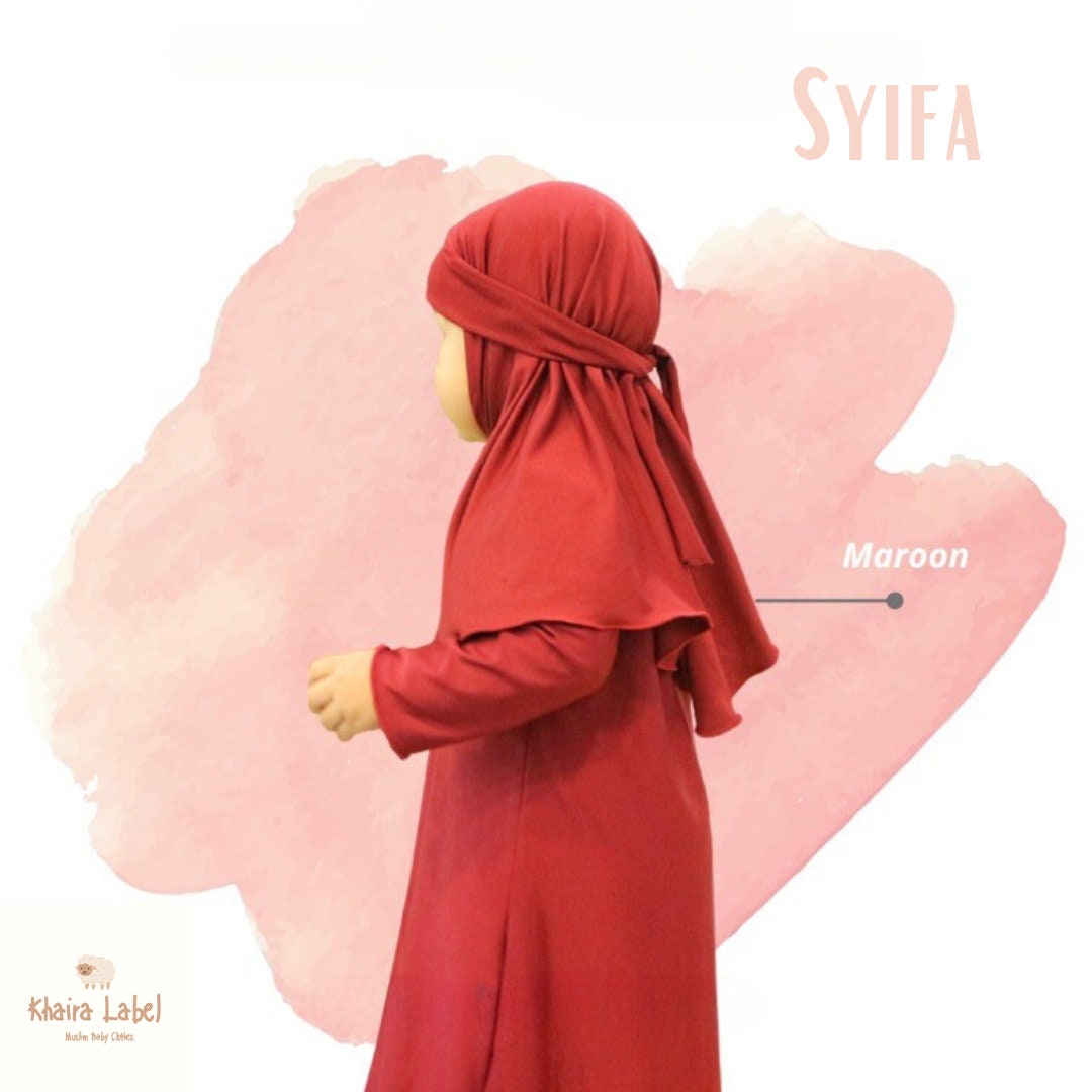 SYIFA Baby Girl Muslim Dress Set | Abaya & Hijab Outfit for 0–3 Years